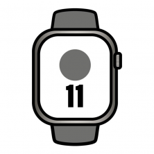 Apple Watch Series 11/ GPS/ Cellular/ 46mm/ Titanio Natural/ Correa Deportiva Gris Piedra S/M