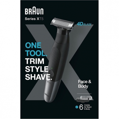 Afeitadora Braun Wet and Dry Serie X XT5200/ con Batería/ 6 Accesorios