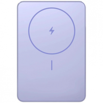 Powerbank 5000mAh Xiaomi Super Slim Magnetic Power Bank 5000/ Wireless/ Púrpura/ Incluye Cable USB Tipo-C