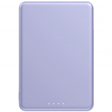 Powerbank 5000mAh Xiaomi Super Slim Magnetic Power Bank 5000/ Wireless/ Púrpura/ Incluye Cable USB Tipo-C