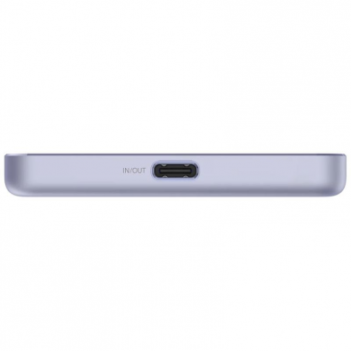Powerbank 5000mAh Xiaomi Super Slim Magnetic Power Bank 5000/ Wireless/ Púrpura/ Incluye Cable USB Tipo-C
