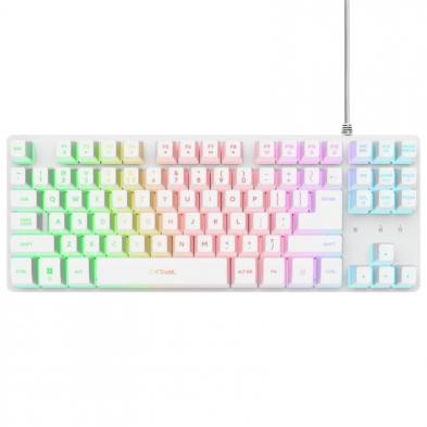 Teclado Gaming Trust Gaming GXT 833 Thado TKL 25896/ Blanco
