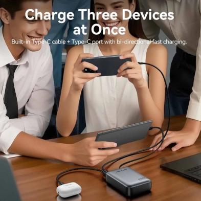 Powerbank 20000mAh Vention FHGH0/ 45W/ Gris/ Incluye Cable USB Tipo-C