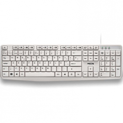 Teclado NGS Heritage HERITAGESPANISH/ Blanco