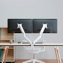 Soporte de Mesa con Contrapeso para 2 Monitores Aisens DT32TSR-439/ Giratorio/ Inclinable/ hasta 9kg