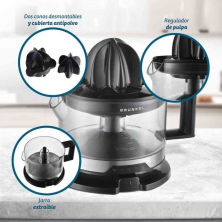 Exprimidor Grunkel XP-545NG/ 40W/ Capacidad 0.5L