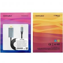 Cable Conversor Nanocable 10.15.5022/ USB Tipo-C Macho - Displayport Macho/ 2m/ Negro
