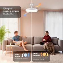 Ventilador de Techo Grunkel SKYWHITE42/ 30W/ 3 Aspas 106cm/ 6 Velocidades