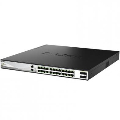 Switch Gestionable D-Link DXS-3130-28P/E 24 Puertos/ RJ-45 10/100/1000/ SFP/ PoE