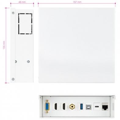 Caja de Conexiones Nanocable 10.35.0004/ VGA - 2x HDMI - Jack 3.5 - USB 3.0 - USB Tipo-C - USB 2.0 - RJ45