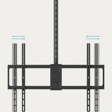 Soporte de Techo Giratorio/ Inclinable TooQ LPCE11100TSLI-B para TV de 50-100'/ hasta 80kg