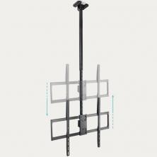 Soporte de Techo Giratorio/ Inclinable TooQ LPCE11100TSLI-B para TV de 50-100'/ hasta 80kg