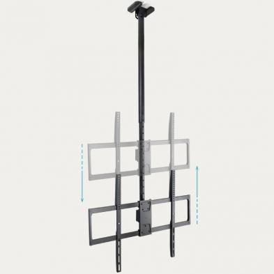 Soporte de Techo Giratorio/ Inclinable TooQ LPCE11100TSLI-B para TV de 50-100'/ hasta 80kg