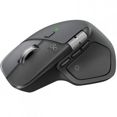 Ratón Ergonómico Inalámbrico Logitech MX Master 4/ Batería recargable/ Hasta 8000 DPI/ Grafito