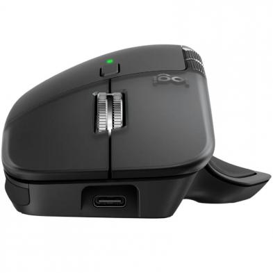 Ratón Ergonómico Inalámbrico Logitech MX Master 4/ Batería recargable/ Hasta 8000 DPI/ Grafito