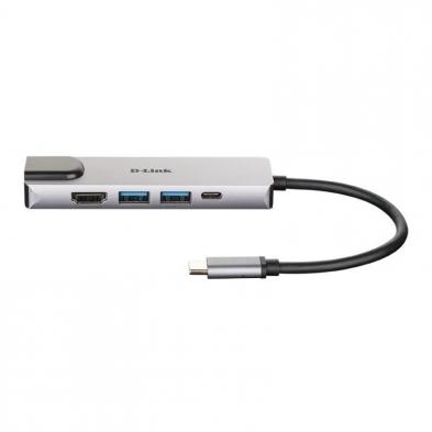 Docking USB Tipo-C D-Link DUB-M520/ 2xUSB/ 1xUSB Tipo-C/ 1xHDMI 4K/ 1xRJ45/ 1xThunderbolt/ Gris