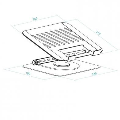 Soporte TooQ PH-DAFNE-G para Portátil/ Tablet hasta 17'