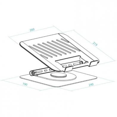 Soporte TooQ PH-DAFNE-S para Portátil/ Tablet hasta 17'