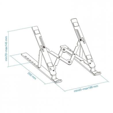 Soporte TooQ TQLRS0033-AL para Portátiles hasta 15'