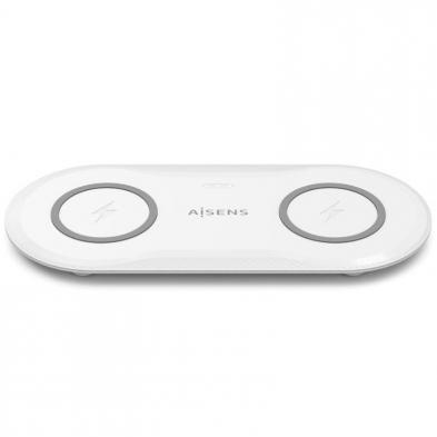 Base de carga Inalámbrica Aisens ASCH-15W2WC059-W/ 15W/ Blanco