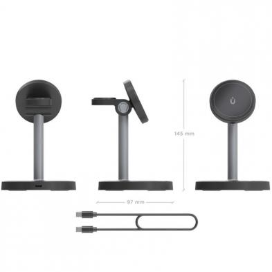 Base de carga Inalámbrica Aisens ASCH-15W3WC066-BK/ 15W/ Negro