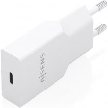 Cargador de Pared GaN Aisens A110-0997/ 1xUSB Tipo-C/ 20W/ Blanco