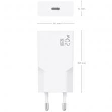 Cargador de Pared GaN Aisens A110-0997/ 1xUSB Tipo-C/ 20W/ Blanco