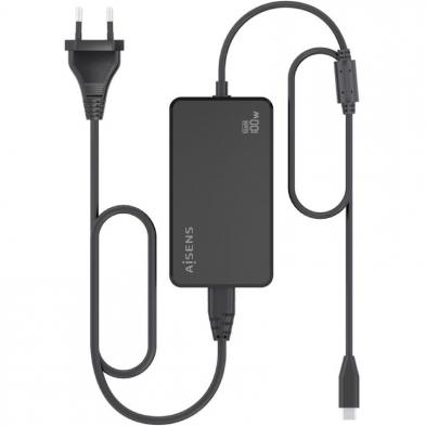 Cargador Sobremesa GaN Aisens ASCH-1PD100D070-BK/ 1xUSB Tipo-C/ 100W