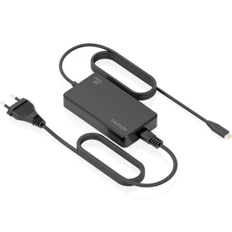 Cargador Sobremesa GaN Aisens ASCH-1PD65D068-BK/ 1xUSB Tipo-C/ 65W