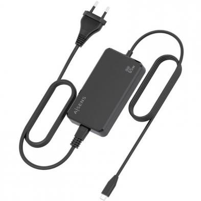 Cargador Sobremesa GaN Aisens ASCH-1PD65D068-BK/ 1xUSB Tipo-C/ 65W