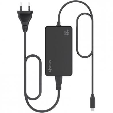 Cargador Sobremesa GaN Aisens ASCH-1PD65D068-BK/ 1xUSB Tipo-C/ 65W