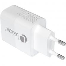 Cargador de Pared GaN Leotec LECSPH30W2W/ 1xUSB Tipo-C/ 1xUSB/ 30W