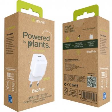 Cargador de Pared Muvit For Change MCACC0047/ 1xUSB Tipo-C/ 30W