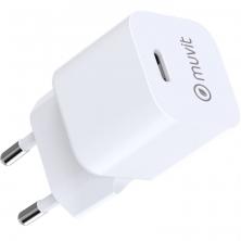 Cargador de Pared Muvit For Change MCACC0048/ 1xUSB Tipo-C/ 20W
