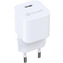 Cargador de Pared Muvit For Change MCACC0049/ 1xUSB Tipo-C/ 25W