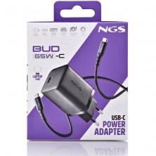 Cargador de Pared GaN NGS Bud 65W/ 1xUSB Tipo-C/ 65W
