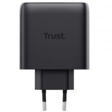 Cargador de Pared GaN Trust Maxo 65W 26067/ 3xUSB Tipo-C/ 1xUSB/ Incluye Cable USB Tipo-C/ 65W