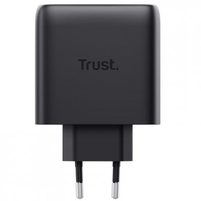 Cargador de Pared GaN Trust Maxo 65W 26067/ 3xUSB Tipo-C/ 1xUSB/ Incluye Cable USB Tipo-C/ 65W