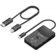 Adaptador/Transmisor de vídeo inalámbrico USB Tipo-C - HDMI Aisens ASWL-H2KDC30M05-BK/ 100W