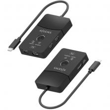 Adaptador/Transmisor de vídeo inalámbrico USB Tipo-C - HDMI Aisens ASWL-H2KDC30M05-BK/ 100W