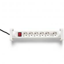 Regleta con interruptor Salicru SAFE 6S/ 6 Tomas de corriente/ Cable 1.4m/ Blanca