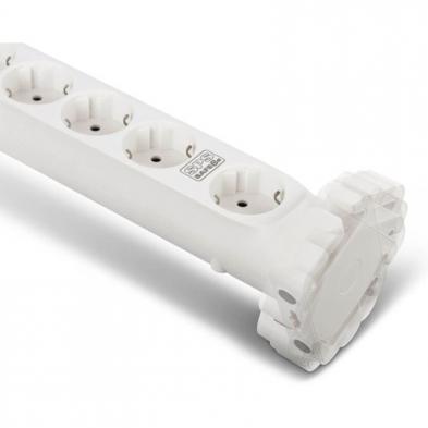 Regleta con interruptor Salicru SAFE 6S/ 6 Tomas de corriente/ Cable 1.4m/ Blanca