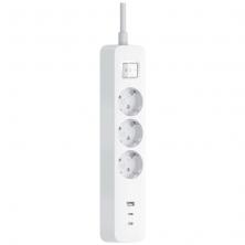Regleta con Interruptor Xiaomi 20W Power Strip/ 3 Tomas de Corriente/ 1 USB/ 2 USB Tipo-C/ Cable 1.4m/ Blanca