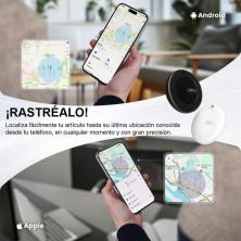 Localizador Leotec EasyTag Dual/ Negro/ Incluye Llavero Rojo