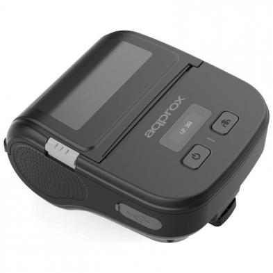 Impresora de Tickets Approx appPOS80PORTABLE/ Térmica/ Ancho papel 80mm/ USB-Bluetooth/ Negra
