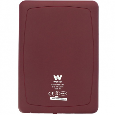 Libro Electrónico Ebook Woxter Scriba 195/ 6'/ Tinta Electrónica/ Rojo
