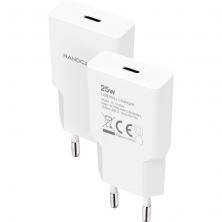 Cargador de Pared Nanocable 10.10.2024/ 1xUSB Tipo-C/ 25W/ Blanco