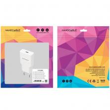 Cargador de Pared Nanocable 10.10.2024/ 1xUSB Tipo-C/ 25W/ Blanco