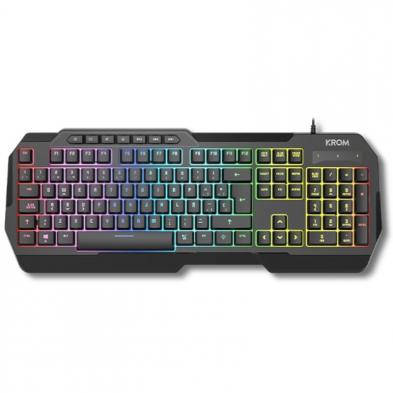 Pack Gaming Krom Kenta/ Teclado RGB + Ratón + Alfombrilla + Auriculares