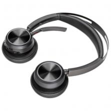 Auriculares Inalámbricos PolyVoyager Focus 2 USB-C-C + Adaptador USB-C/A/ con Micrófono/ Bluetooth/ Negros